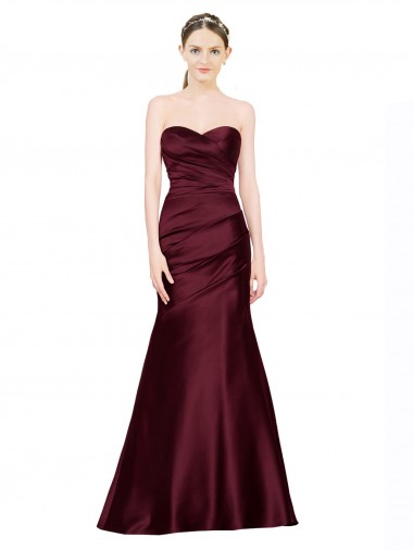 Satin Mermaid Long Sleeveless Low Back Formal Evening Gown / Prom Dress / Bridesmaid Dress Barrie