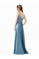 Satin A-Line Long Sleeveless Black Tie Prom Dress / Bridesmaid Dress Barrie