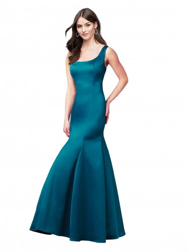 Satin Mermaid Long Sleeveless Prom Dress / Bridesmaid Evening Dress Barrie
