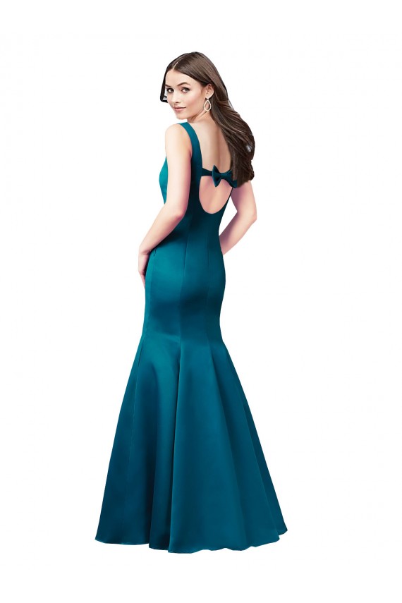 Satin Mermaid Long Sleeveless Prom Dress / Bridesmaid Evening Dress Barrie