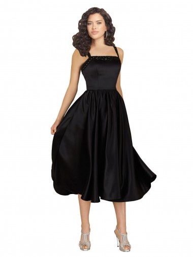 Satin A-Line Knee Length Sleeveless Prom Dress / Bridesmaid Dress Barrie