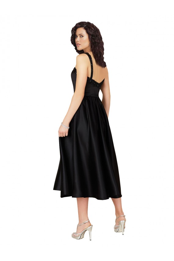 Satin A-Line Knee Length Sleeveless Prom Dress / Bridesmaid Dress Barrie