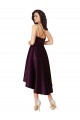 Satin A-Line Short Sleeveless Criss Cross Back High Low Prom Dress / Bridesmaid Dress Barrie