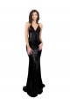 Sequin Mermaid Long Sleeveless Criss Cross Open Back Black Tie Evening Gown / Prom Dress / Bridesmaid Dress Barrie
