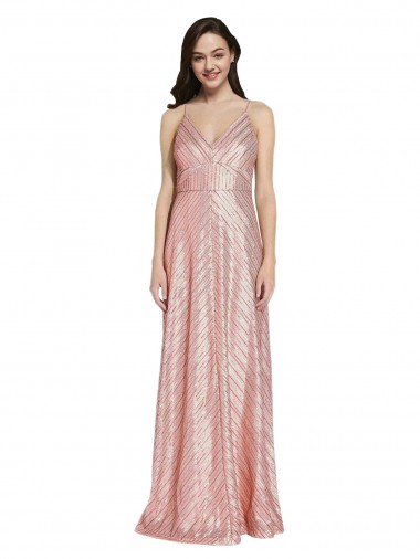 Sequin Sheath Long Sleeveless Low Back Formal Evening Gown / Prom Dress / Bridesmaid Dress Barrie