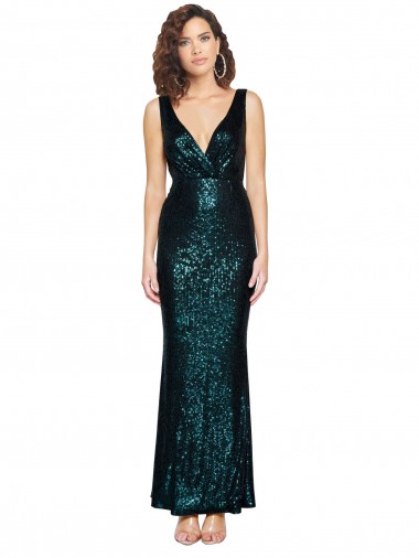 Sequin Mermaid Long Sleeveless Bridesmaid Dress / Evening Dress Barrie