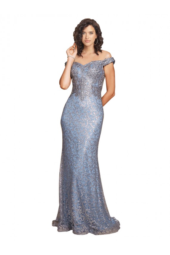 Sequin Mermaid Long Sleeveless High Slit Prom Dresses Barrie