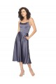 Silk like Satin A-Line Midi Length Sleeveless Criss Cross Back Prom Dress / Bridesmaid Dress Barrie