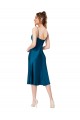 Silk like Satin A-Line Midi Length Sleeveless Low Back Prom Dress / Bridesmaid Dress Barrie