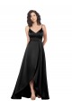 Silk like Satin A-Line Sleeveless Black High Low Evening Gown / Prom Dress / Bridesmaid Dress Barrie