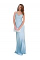 Silk like Satin Sheath Sheath Sleeveless Light Sky Blue Formal Evening Gown / Prom Dress / Bridesmaid Dress Barrie