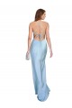 Silk like Satin Sheath Sheath Sleeveless Light Sky Blue Formal Evening Gown / Prom Dress / Bridesmaid Dress Barrie