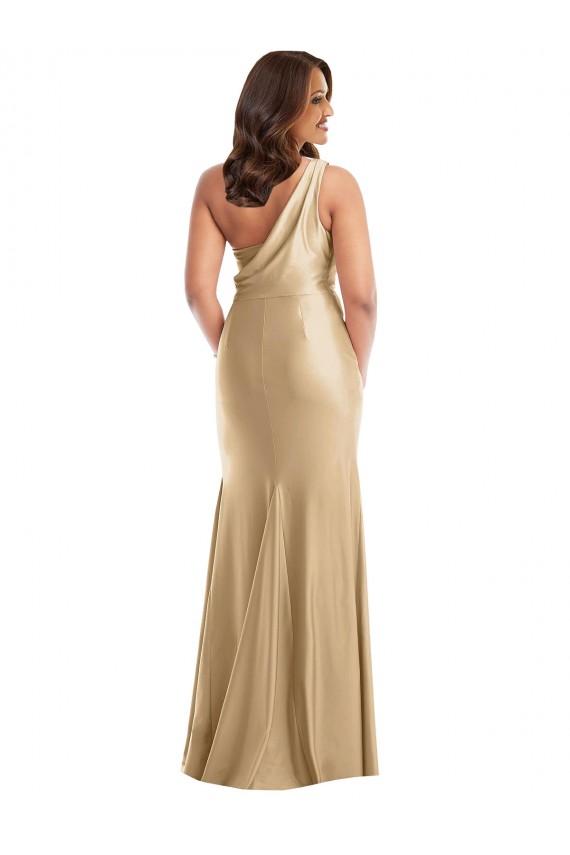 Silk like Satin Mermaid Long Sleeveless Formal Plus Size Evening Gown / Prom Dress / Bridesmaid Dress Barrie