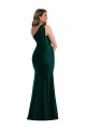 Silk like Satin Mermaid Long Sleeveless Front Slit Prom Dresses Barrie