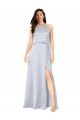Silk like Satin A-Line Long Sleeveless Low Back Formal Evening Gown / Bridesmaid Dress Barrie