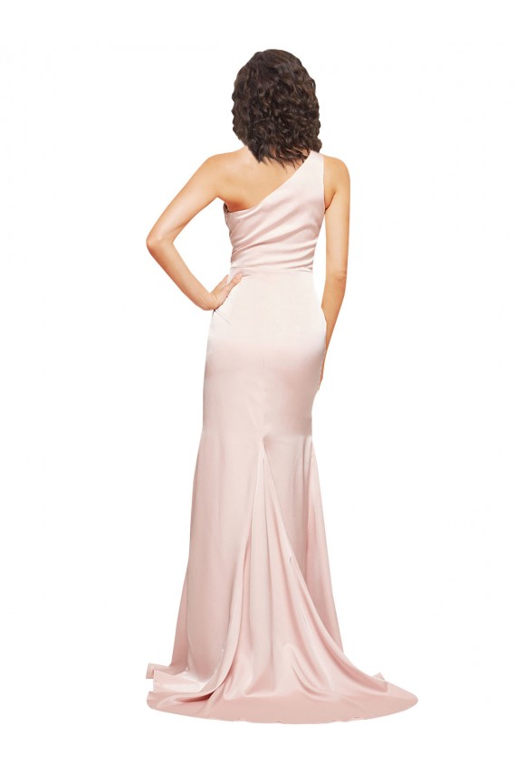 Silk like Satin Sheath Long Sleeveless Black Tie Evening Gown / Prom Dress / Bridesmaid Dress Barrie