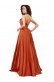 Silk like Satin A-Line Sweep Train Sleeveless Low Back Formal Evening Gown / Prom Dress / Bridesmaid Dress Barrie