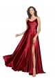 Silk like Satin A-Line Long Sleeveless Low Back Black Tie Evening Gown / Prom Dress / Bridesmaid Dress Barrie
