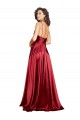 Silk like Satin A-Line Long Sleeveless Low Back Black Tie Evening Gown / Prom Dress / Bridesmaid Dress Barrie