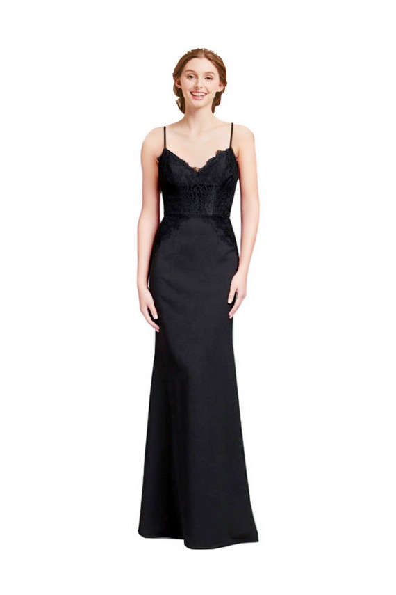 Stretch Crepe Mermaid Long Sleeveless Low Back Prom Dress / Bridesmaid Dress Barrie