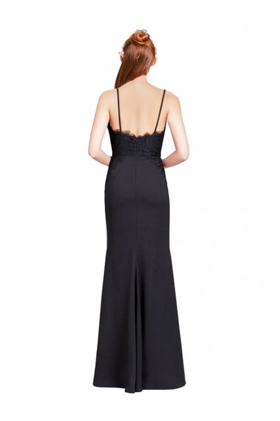 Stretch Crepe Mermaid Long Sleeveless Low Back Prom Dress / Bridesmaid Dress Barrie