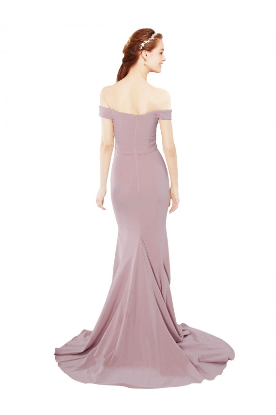 Stretch Crepe Mermaid Sweep Train Sleeveless Bridesmaid Dress / Evening Dress Barrie
