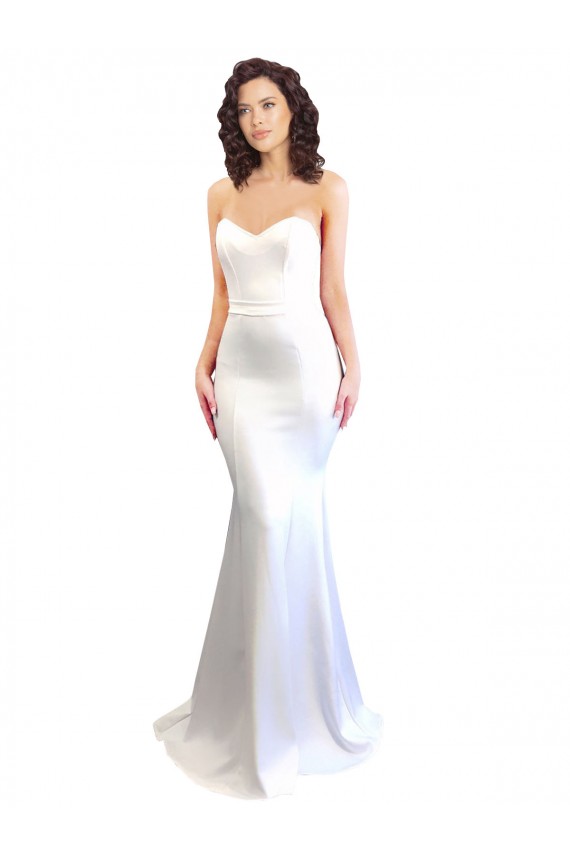 Stretch Crepe Mermaid Long Sleeveless Low Back Formal Evening Gown / Prom Dress / Bridesmaid Dress Barrie