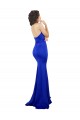 Stretch Crepe Mermaid Long Sleeveless Royal Blue Low Back Formal Evening Gown / Prom Dress / Bridesmaid Dress Barrie