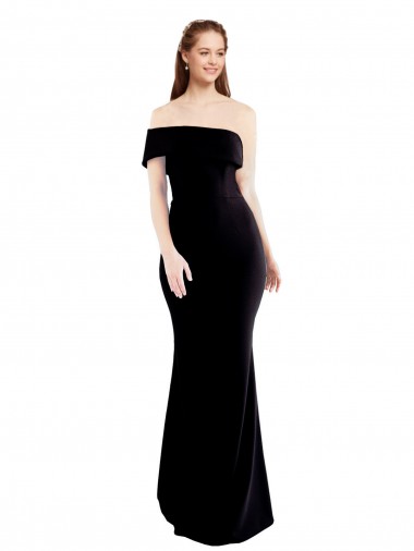 Stretch Crepe Mermaid Long Sleeveless Keyhole Back Prom Dresses Barrie