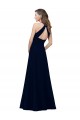 Stretch Crepe A-Line Long Sleeveless Keyhole Back Prom Dress / Bridesmaid Dress Barrie