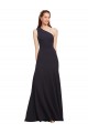 Stretch Crepe A-Line Long Sleeveless Dark Navy Prom Dresses Barrie