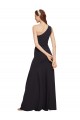 Stretch Crepe A-Line Long Sleeveless Dark Navy Prom Dresses Barrie
