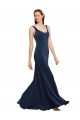 Stretch Crepe A-Line Long Sleeveless Low Back Prom Dress / Bridesmaid Dress Barrie