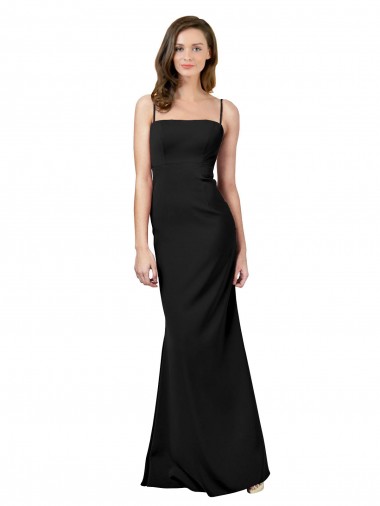 Stretch Crepe Sheath Long Sleeveless Open Back Formal Evening Gown / Prom Dress / Bridesmaid Dress Barrie