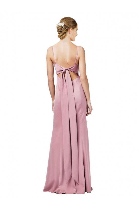 Stretch Crepe Sheath Long Sleeveless Open Back Formal Evening Gown / Prom Dress / Bridesmaid Dress Barrie