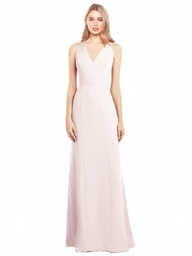Stretch Crepe Trumpet Long Sleeveless Keyhole Back Semi Formal Evening Dress / Prom Dress / Bridesmaid Dress Barrie