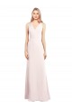 Stretch Crepe Trumpet Long Sleeveless Keyhole Back Semi Formal Evening Dress / Prom Dress / Bridesmaid Dress Barrie