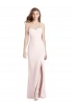 Stretch Crepe Trumpet Long Sleeveless Low Back Front Slit Prom Dresses Barrie