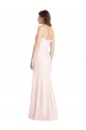 Stretch Crepe Trumpet Long Sleeveless Low Back Front Slit Prom Dresses Barrie