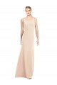 Stretch Crepe Trumpet Long Sleeveless Open Back Semi Formal Evening Dress / Prom Dress / Bridesmaid Dress Barrie