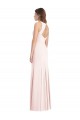 Stretch Crepe Trumpet Long Sleeveless Open Back Front Slit Prom Dresses Barrie