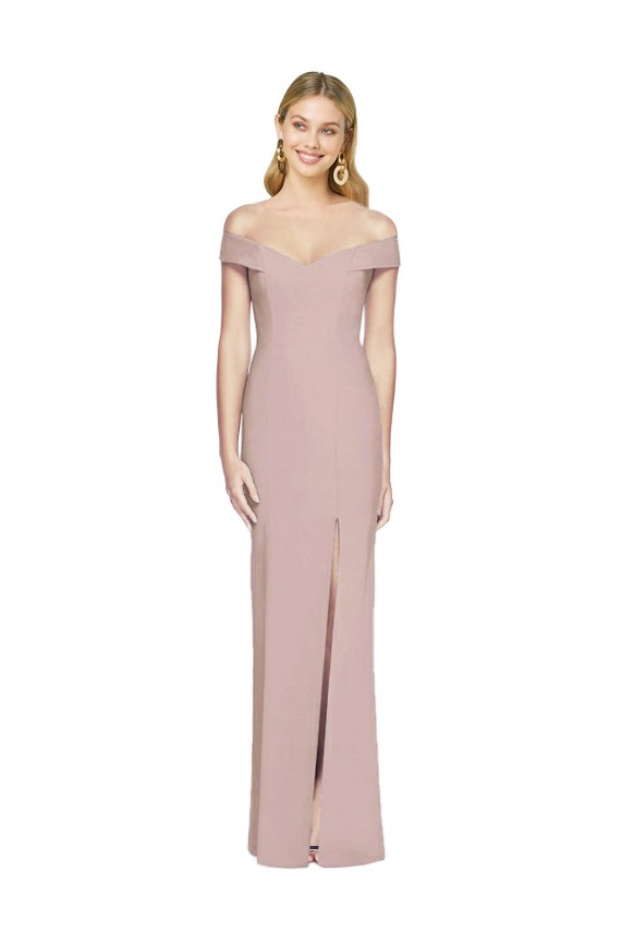 Stretch Crepe Trumpet Long Sleeveless Criss Cross Back Semi Formal Evening Dress / Prom Dress / Bridesmaid Dress Barrie