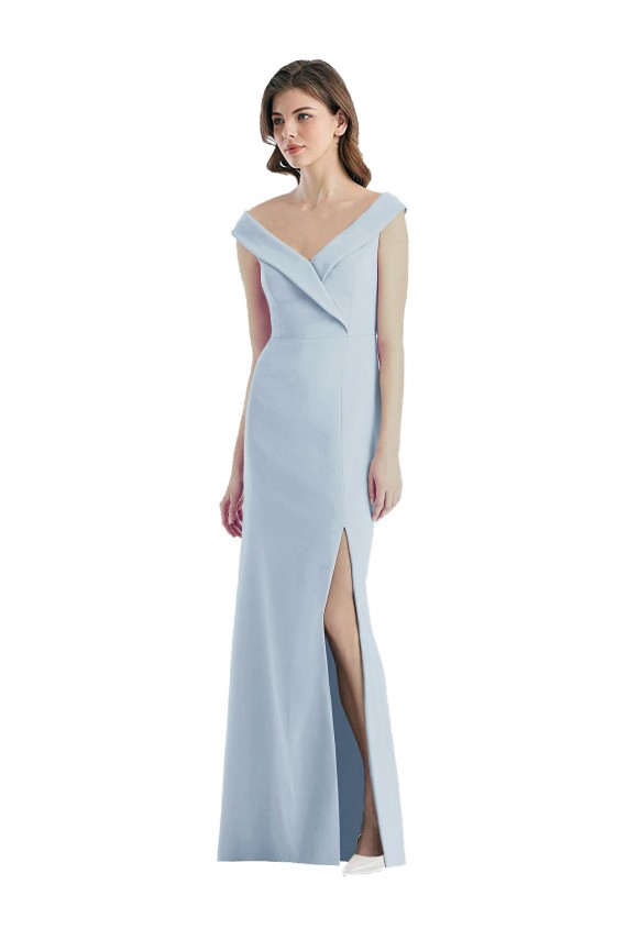 Stretch Crepe A-Line Long Sleeveless Black Tie Evening Gown / Bridesmaid Dress Barrie