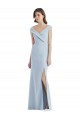 Stretch Crepe A-Line Long Sleeveless Black Tie Evening Gown / Bridesmaid Dress Barrie