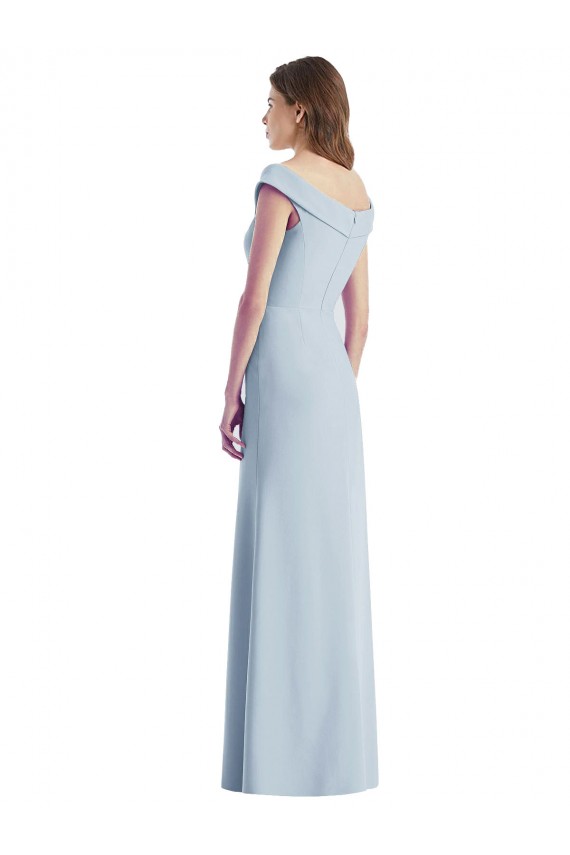 Stretch Crepe A-Line Long Sleeveless Black Tie Evening Gown / Bridesmaid Dress Barrie