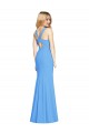 Stretch Crepe Trumpet Trumpet Sleeveless Peacock Blue Semi Formal Evening Dress / Prom Dress / Bridesmaid Dress Barrie