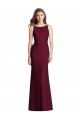 Stretch Crepe Trumpet Long Sleeveless Open Back Burgundy Gold Evening Dresses Barrie