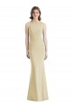 Stretch Crepe Trumpet Long Sleeveless Criss Cross Open Back Semi Formal Evening Dress / Prom Dress / Bridesmaid Dress Barrie