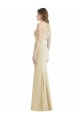 Stretch Crepe Trumpet Long Sleeveless Criss Cross Open Back Semi Formal Evening Dress / Prom Dress / Bridesmaid Dress Barrie