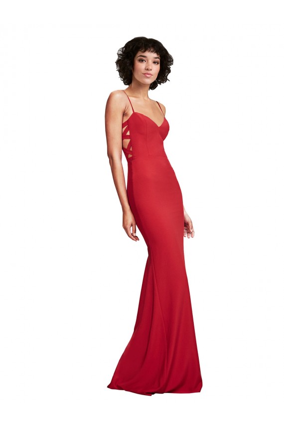 Stretch Crepe Mermaid Long Sleeveless Bridesmaid Dress / Evening Dress Barrie